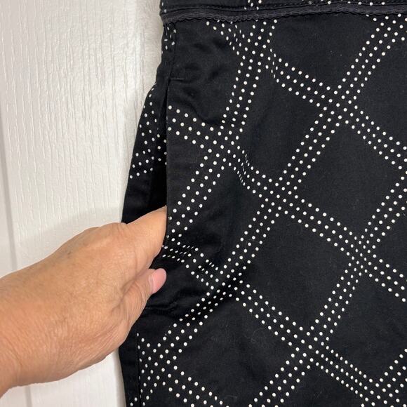 Izod Performance X Wms 10 Black White Diamond Dot Pattern Skort Athleisure - Picture 4 of 9
